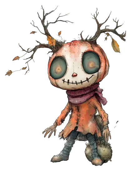 Whimsical Creature with Antlers