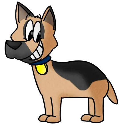 Cartoon German Shepherd Dog