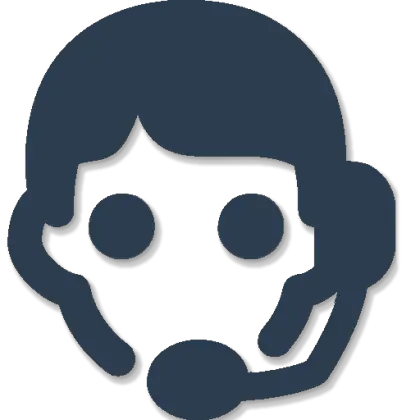 Customer Service Icon with Headset
