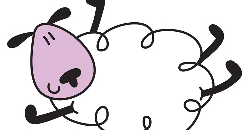Cute Cartoon Sheep Drawing