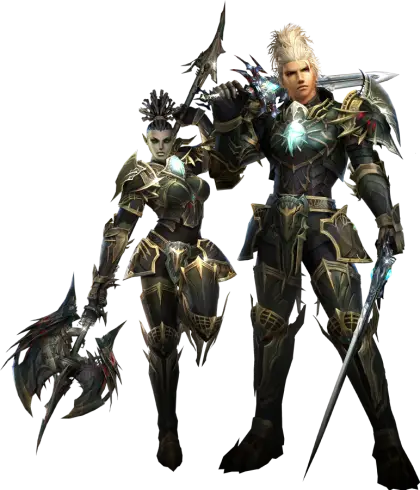 Fantasy Armored Warriors in Action