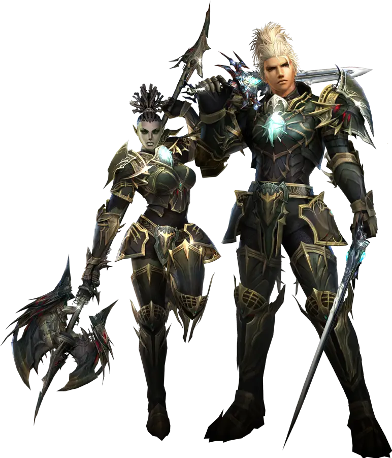 Fantasy Armored Warriors in Action