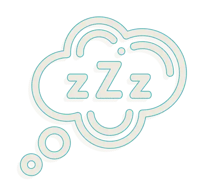 ZZZ Cloud Icon for Sleep Concept