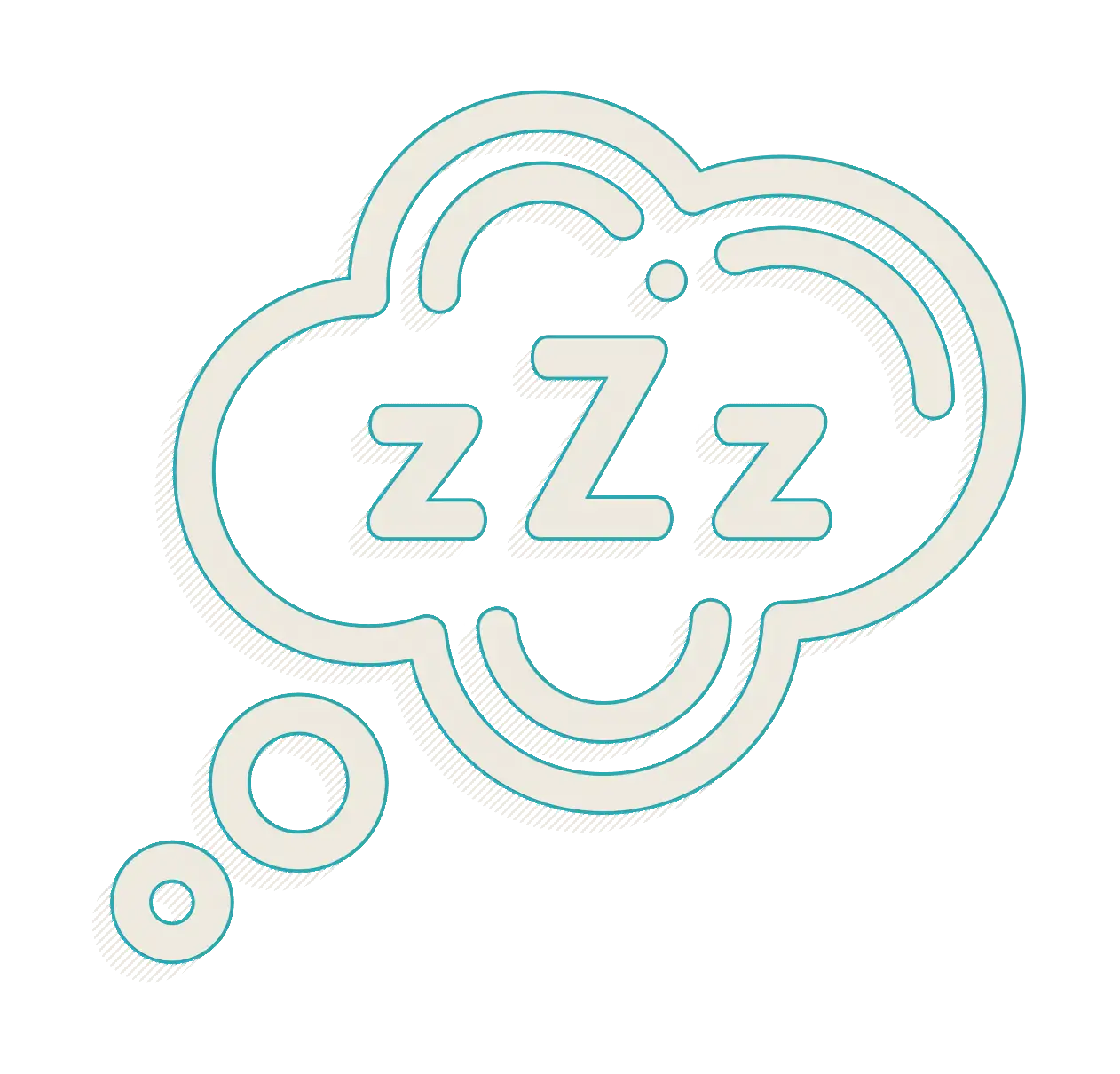 ZZZ Cloud Icon for Sleep Concept