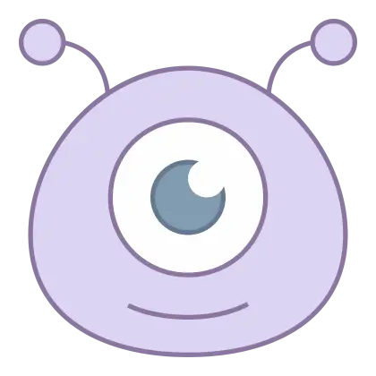 Purple Alien Cartoon Illustration