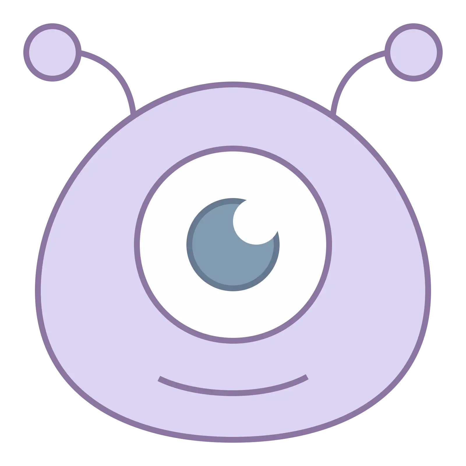 Purple Alien Cartoon Illustration