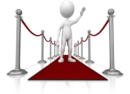 Figure Greeting on Red Carpet