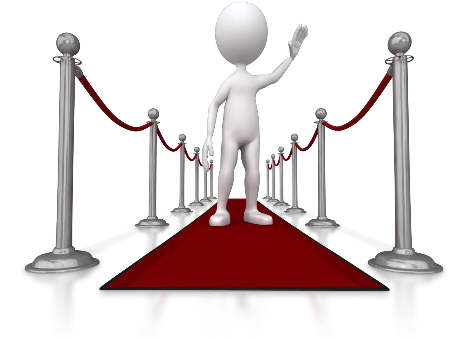 Figure Greeting on Red Carpet