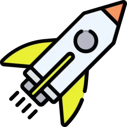 Cartoon Rocket Launching