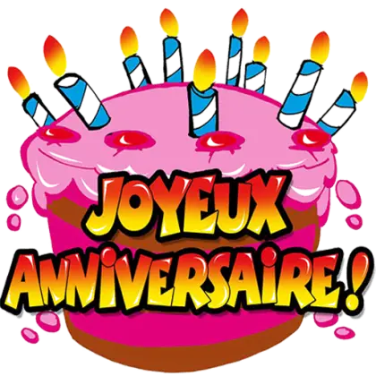 Joyeux Anniversaire Birthday Cake