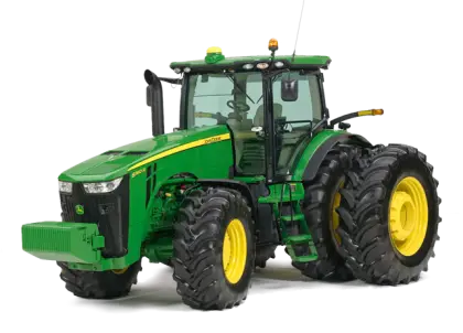 Green Farming Tractor with Large Tires