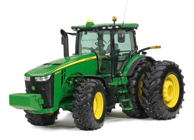 Green Farming Tractor with Large Tires