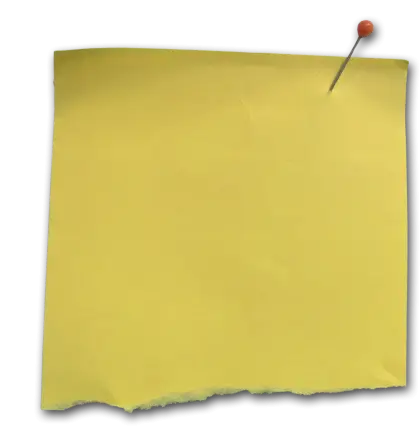 Yellow Sticky Note with Pin