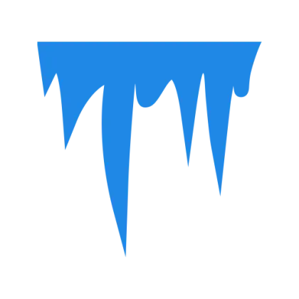 Blue Icicle Shape for Winter Design