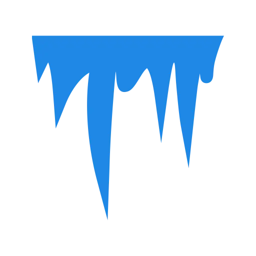 Blue Icicle Shape for Winter Design