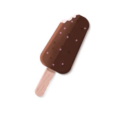 Chocolate Ice Cream Bar Illustration