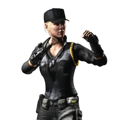 Female Character in Action Stance with Combat Gear