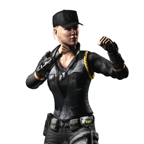 Female Character in Action Stance with Combat Gear
