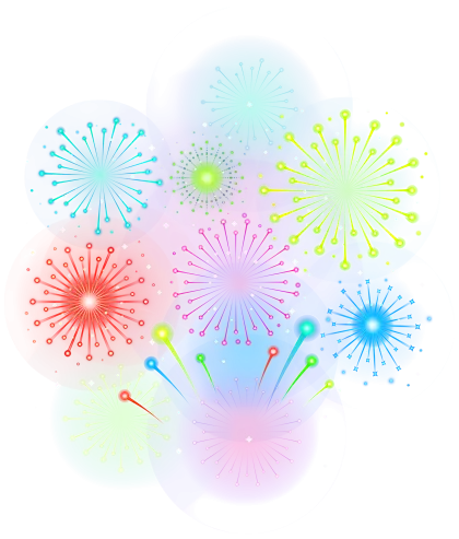 Colorful Firework Bursts for Celebrations