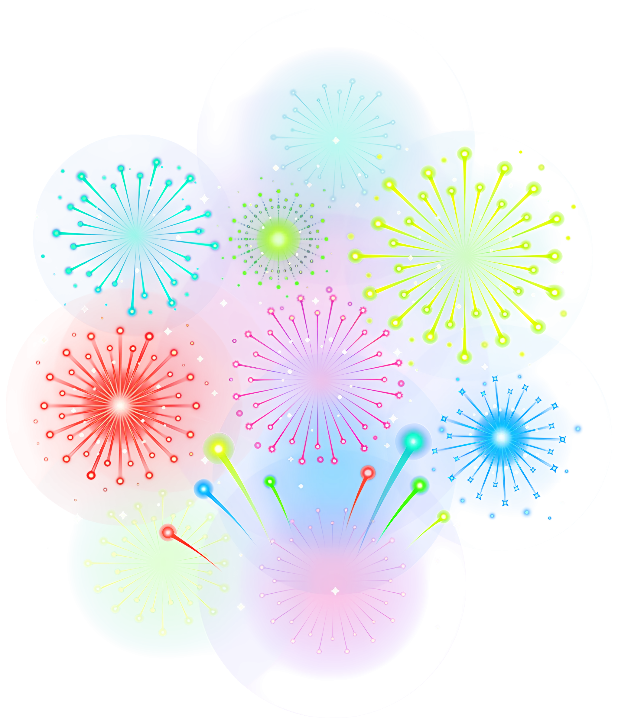 Colorful Firework Bursts for Celebrations
