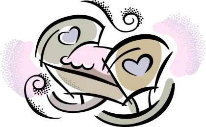 Abstract Hearts Doodle