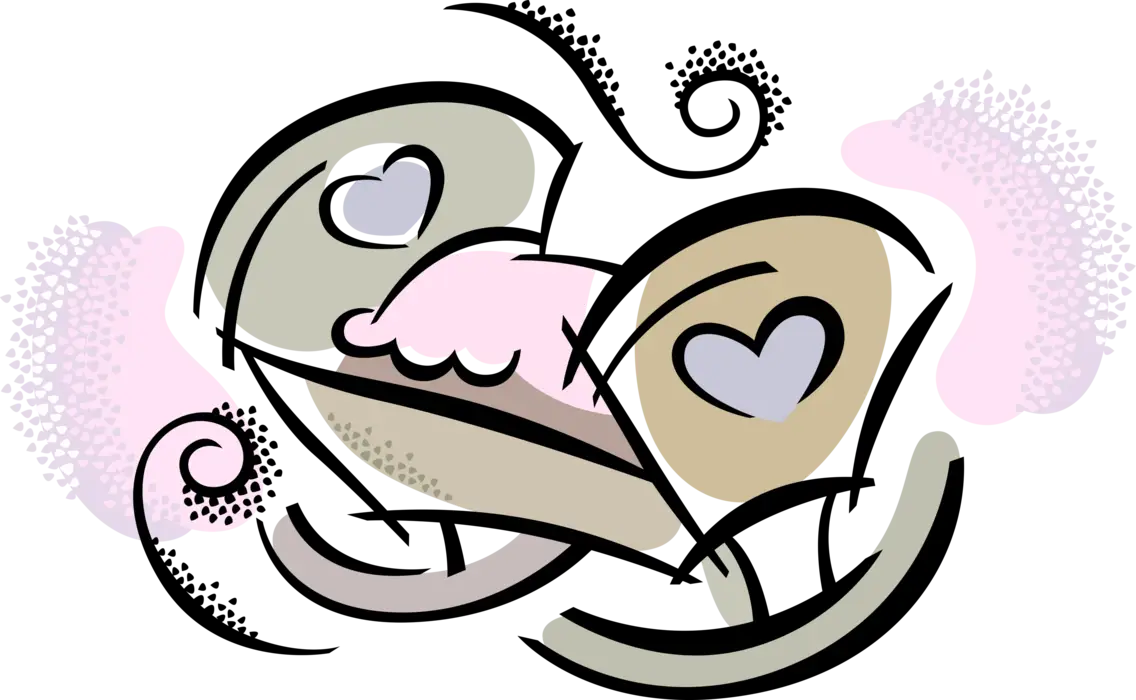 Abstract Hearts Doodle