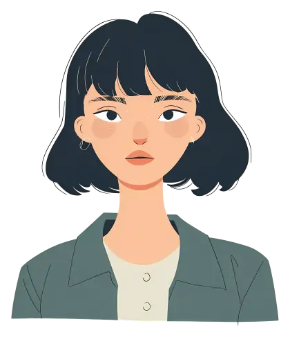 Modern Woman Illustration in Cartoon Style
