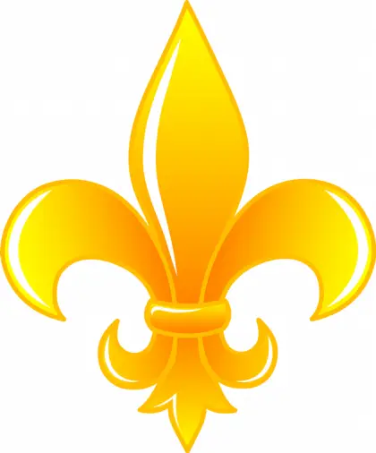 Golden Fleur-de-lis Symbol