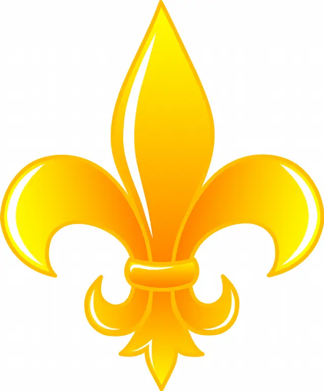 Golden Fleur-de-lis Symbol