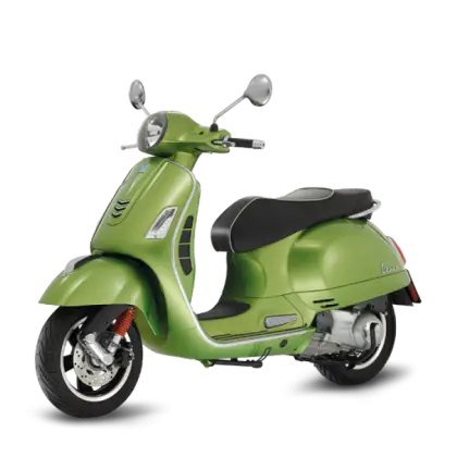Sleek Green Motor Scooter