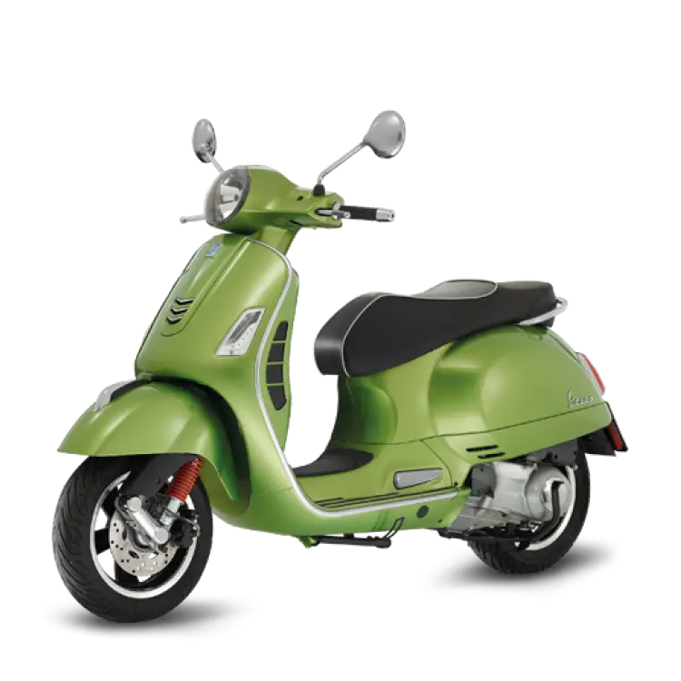 Sleek Green Motor Scooter