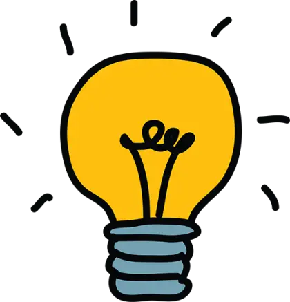 Creative Yellow Light Bulb Cartoon
