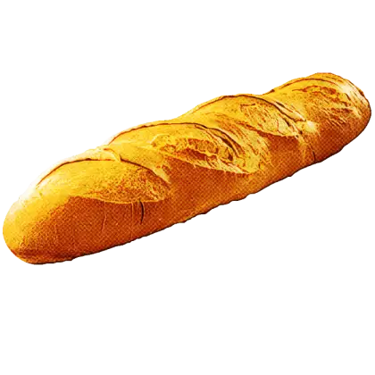 Golden baguette bread
