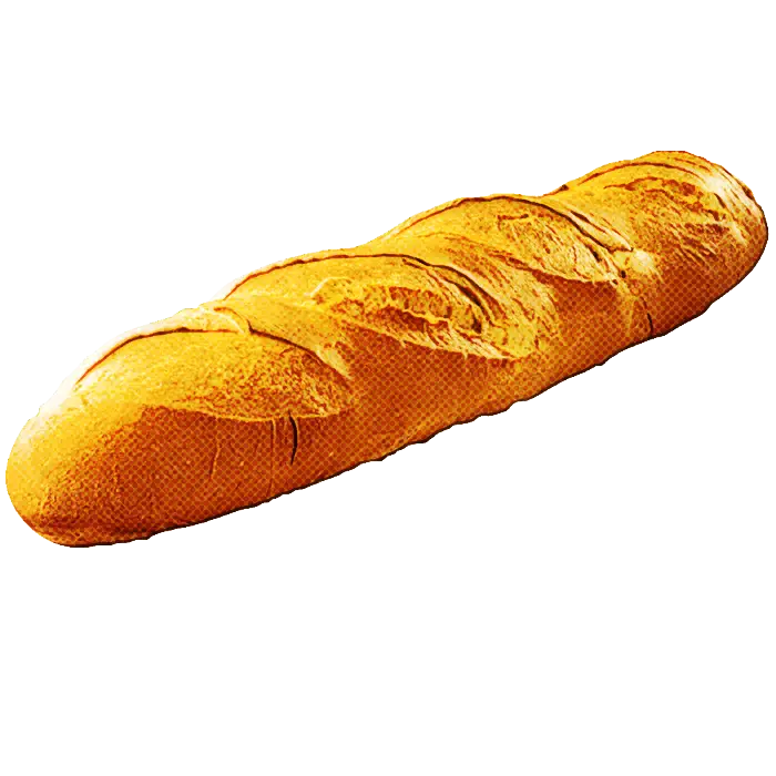 Golden baguette bread