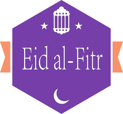 Eid al-Fitr Purple Badge Design