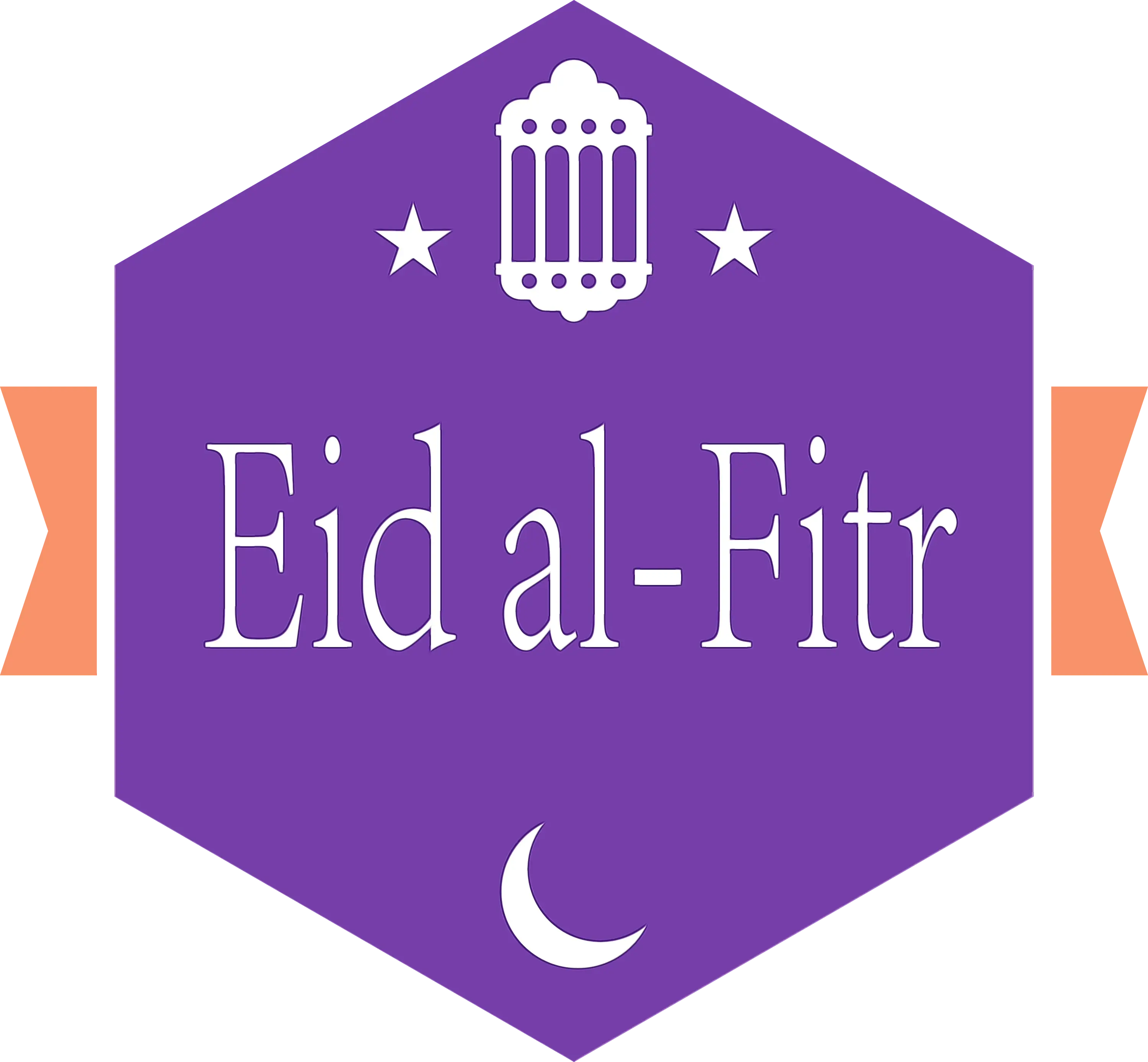 Eid al-Fitr Purple Badge Design