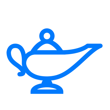 Illustration of Blue Genie Lamp