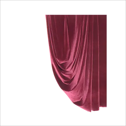 Red Draped Curtain