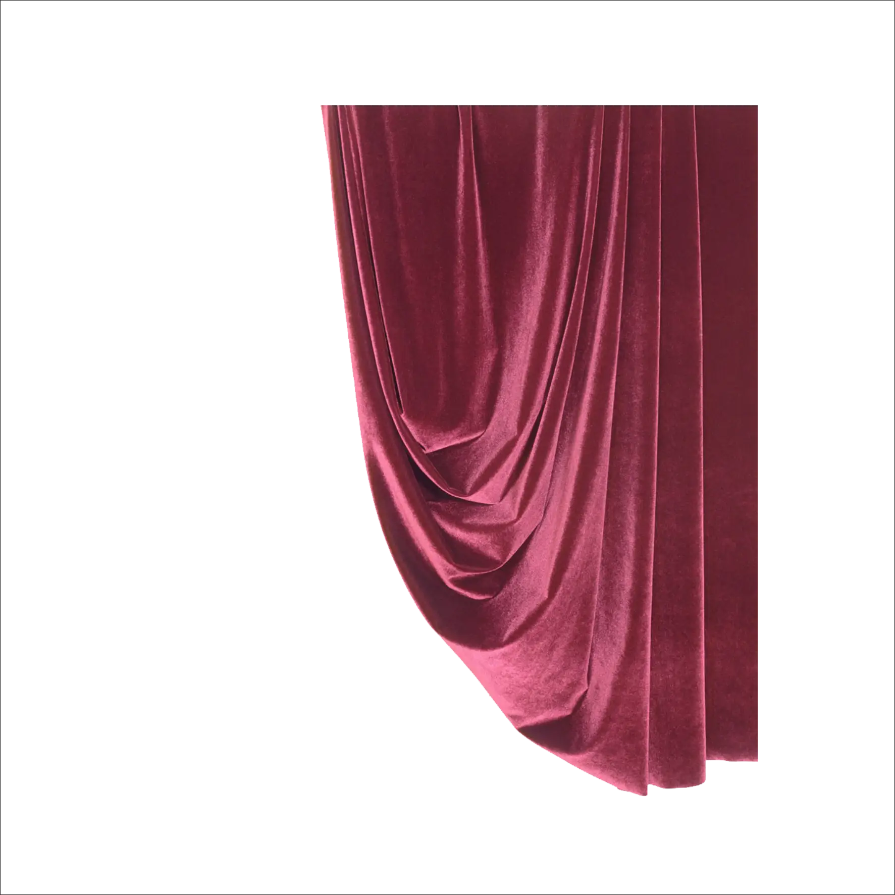 Red Draped Curtain