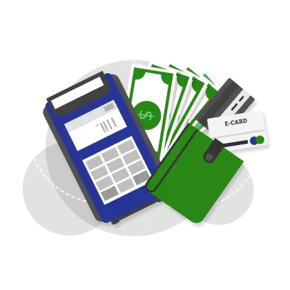 Wallet with Money and Cards