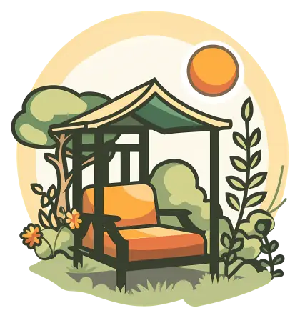 Cozy Gazebo with Chair in Garden