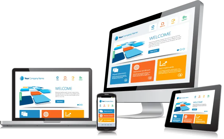 Illustration of Responsive Design on Multiple Devices
