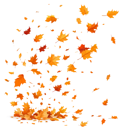 Falling Autumn Leaves Illustration with Seasonal Vibe
