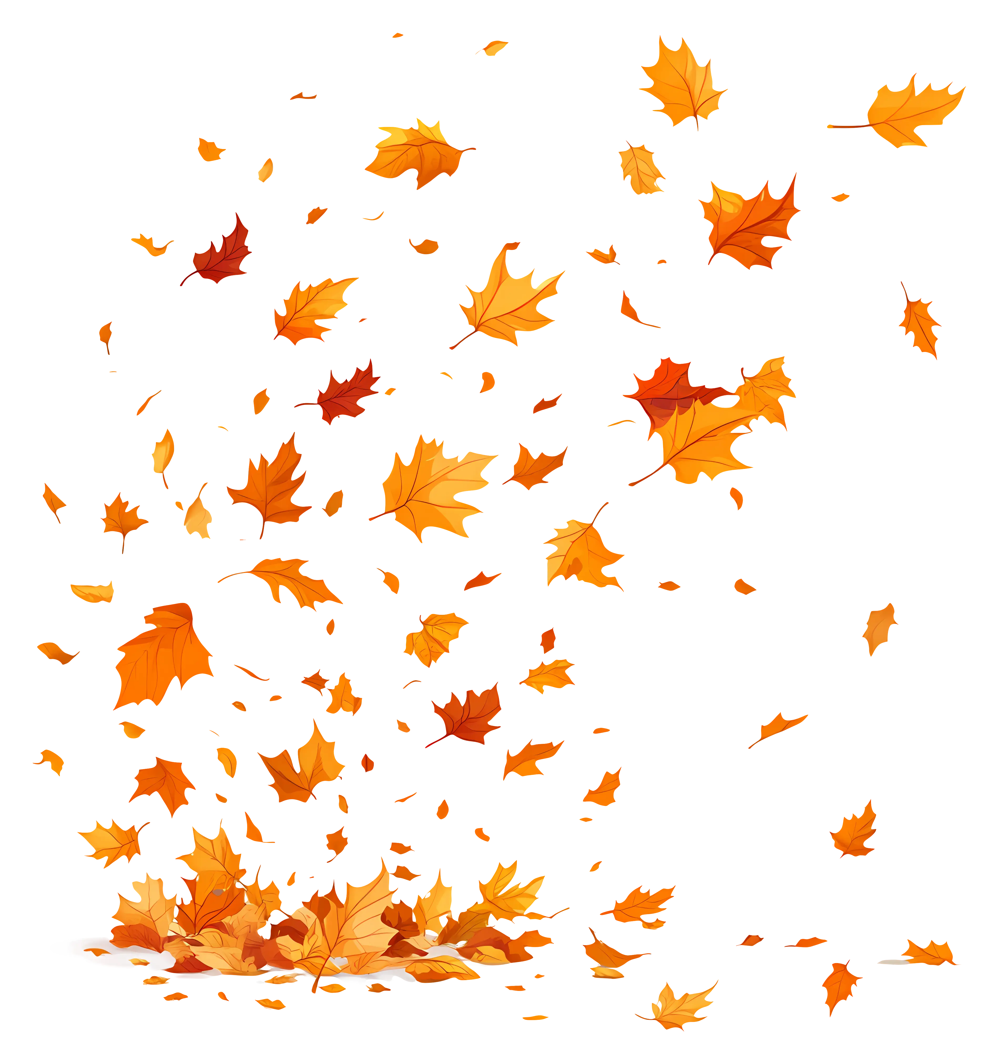Falling Autumn Leaves Illustration with Seasonal Vibe