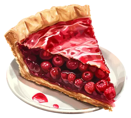 Delicious Slice of Raspberry Pie