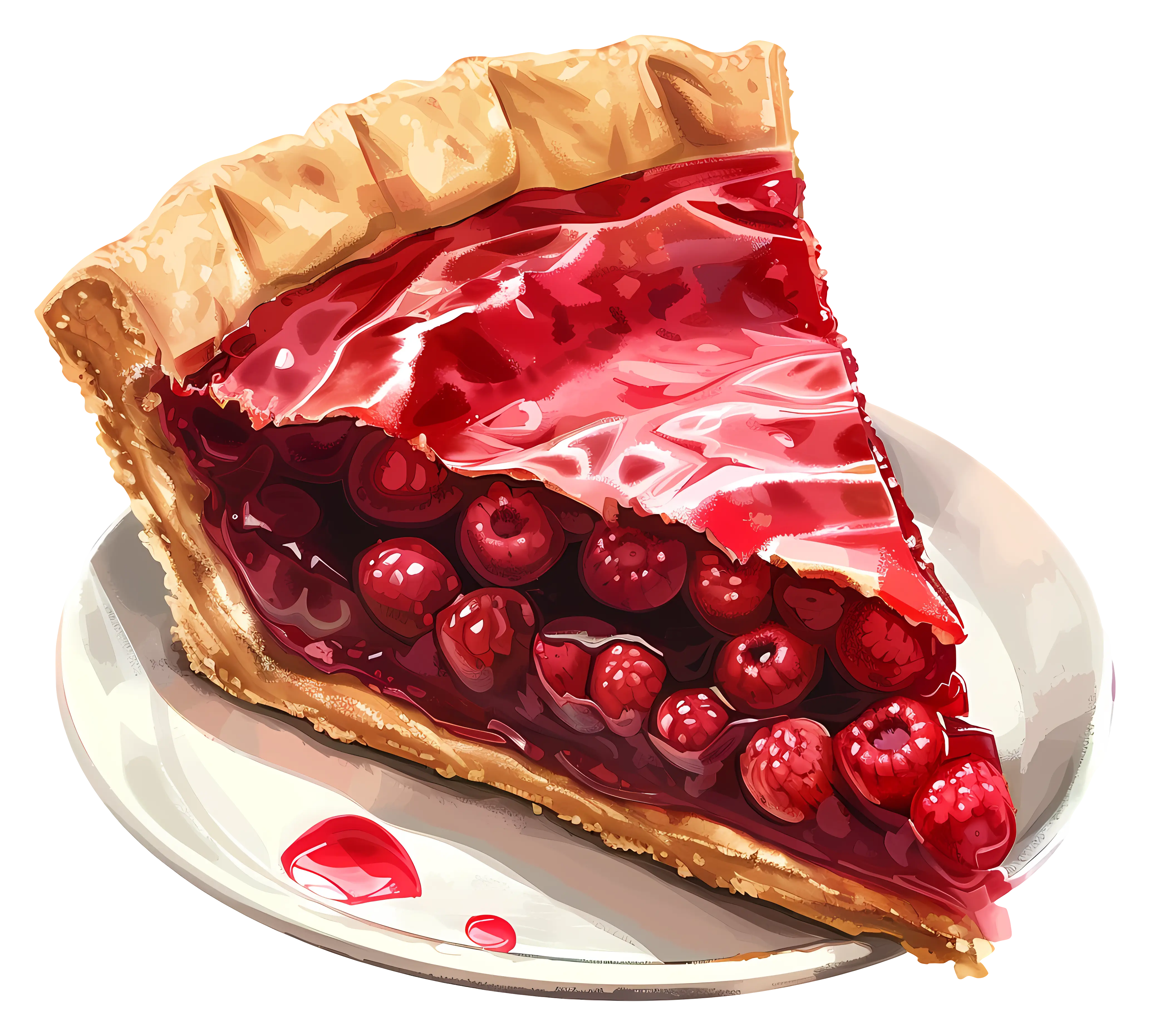 Delicious Slice of Raspberry Pie