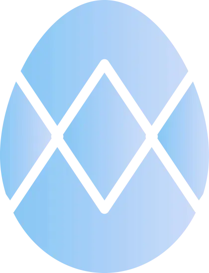 Blue Geometric Abstract Egg Design