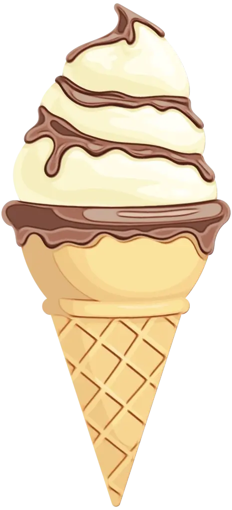 Vanilla Soft Serve Ice Cream with Chocolate Drizzle