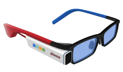 Smart Glasses with Red and Blue Arms