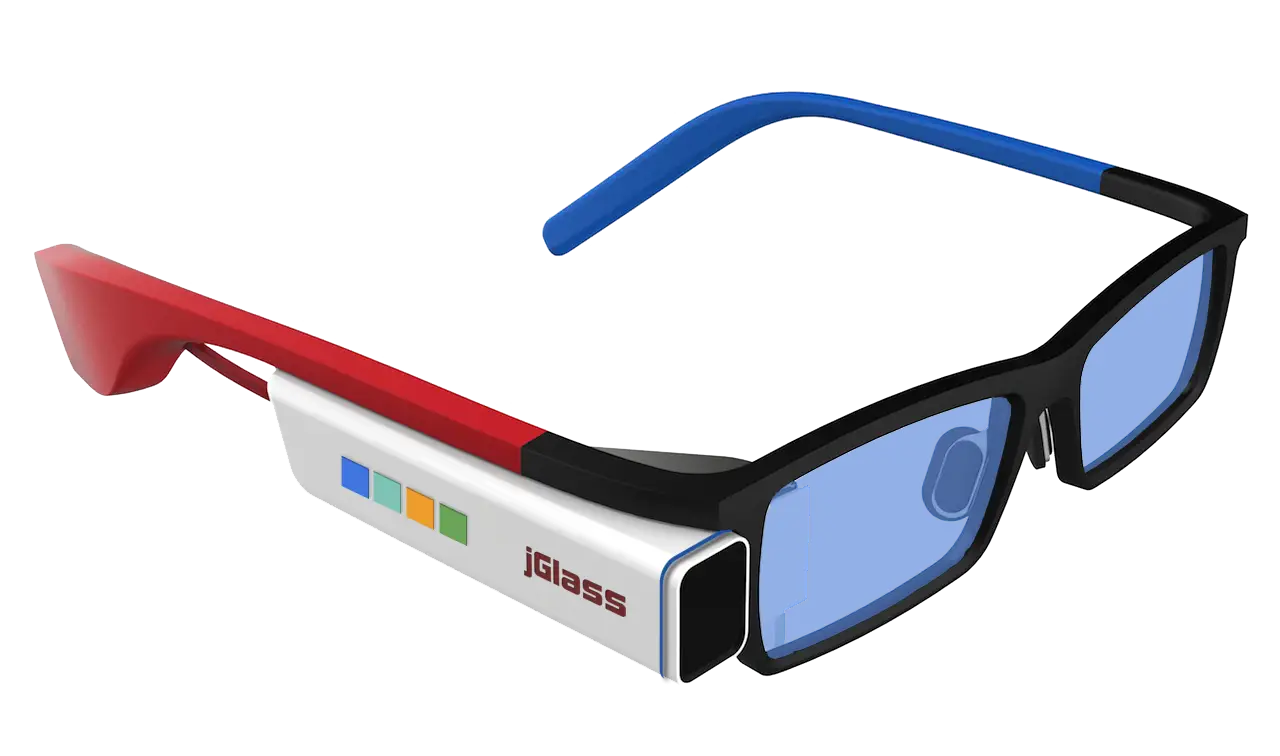 Smart Glasses with Red and Blue Arms